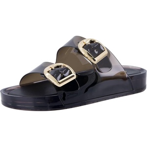 CUSHIONAIRE Gummie Slip On Jelly Sandals for Women(Smoke)