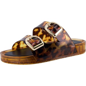 CUSHIONAIRE Gummie Slip On Jelly Sandals for Women(Tortoise)