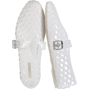 CUSHIONAIRE Syrup Mary Jane Jelly Ballet Flats for Women(Clear)