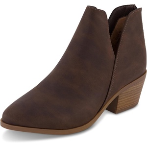 CUSHIONAIRE Women’s Elodie Ankle Boot +Memory Foam, Wide Widths Available(Brown)