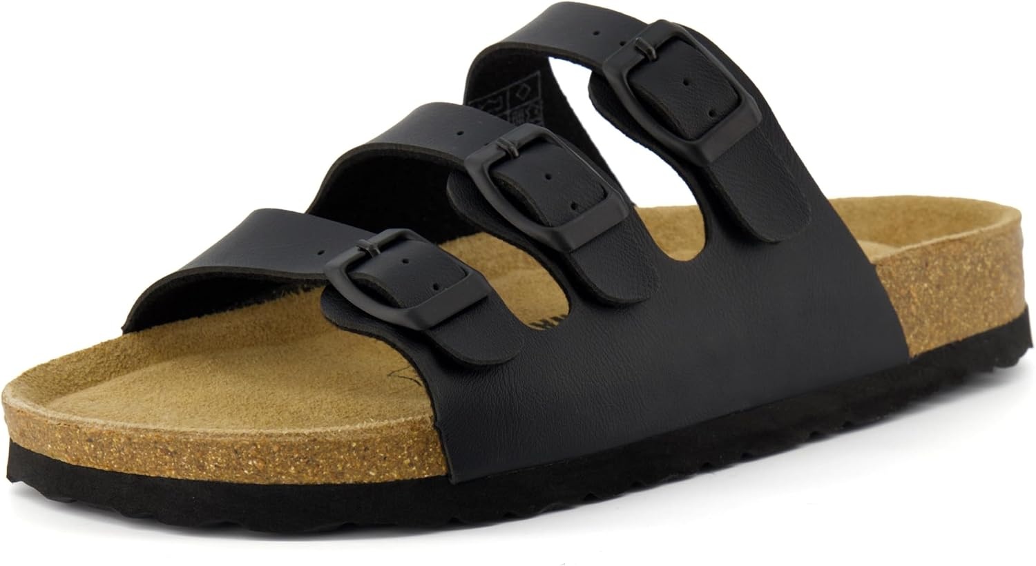 image:imageCUSHIONAIRE Womens Lela Cork footbed Sandal with ComfortBlack Nappa