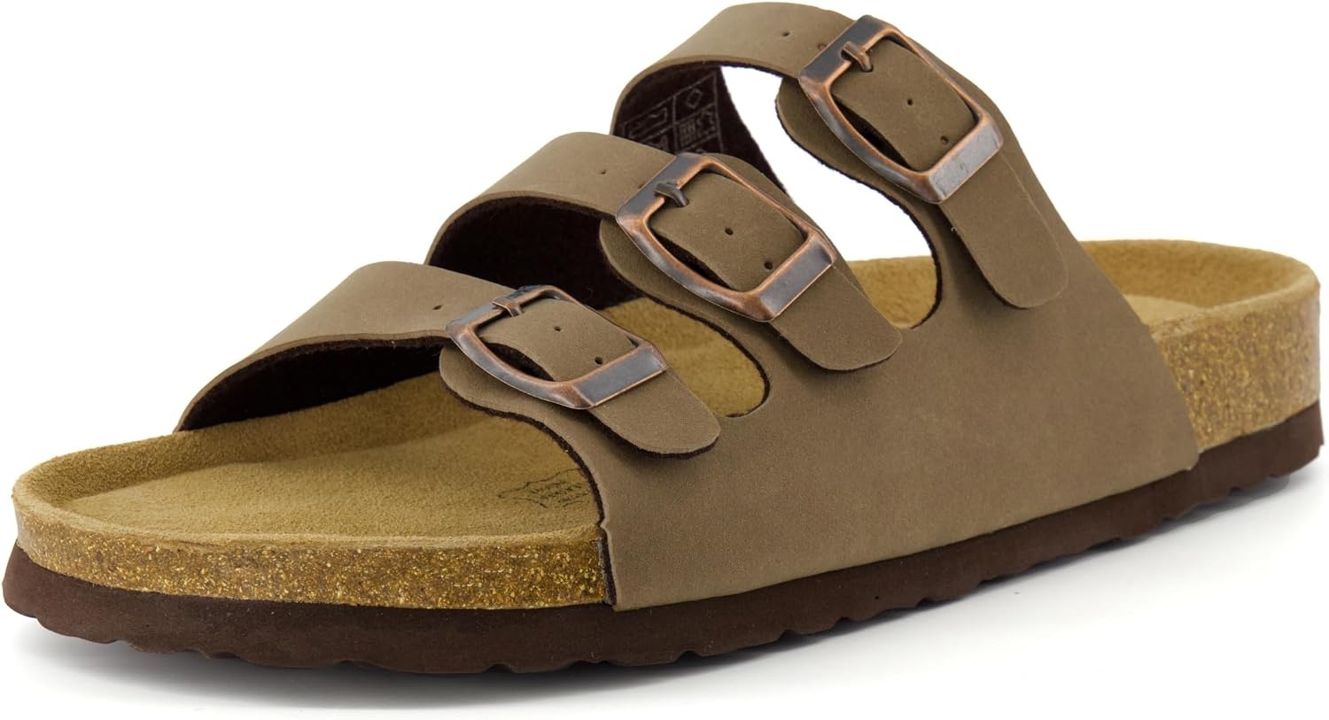 image:imageCUSHIONAIRE Womens Lela Cork footbed Sandal with ComfortBrown
