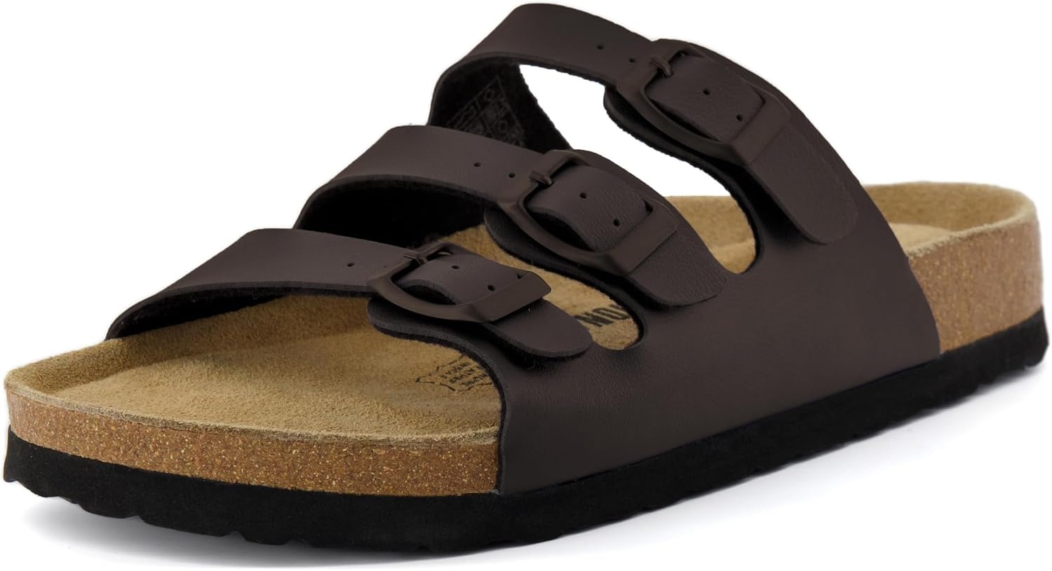 image:imageCUSHIONAIRE Womens Lela Cork footbed Sandal with ComfortBrown Nappa