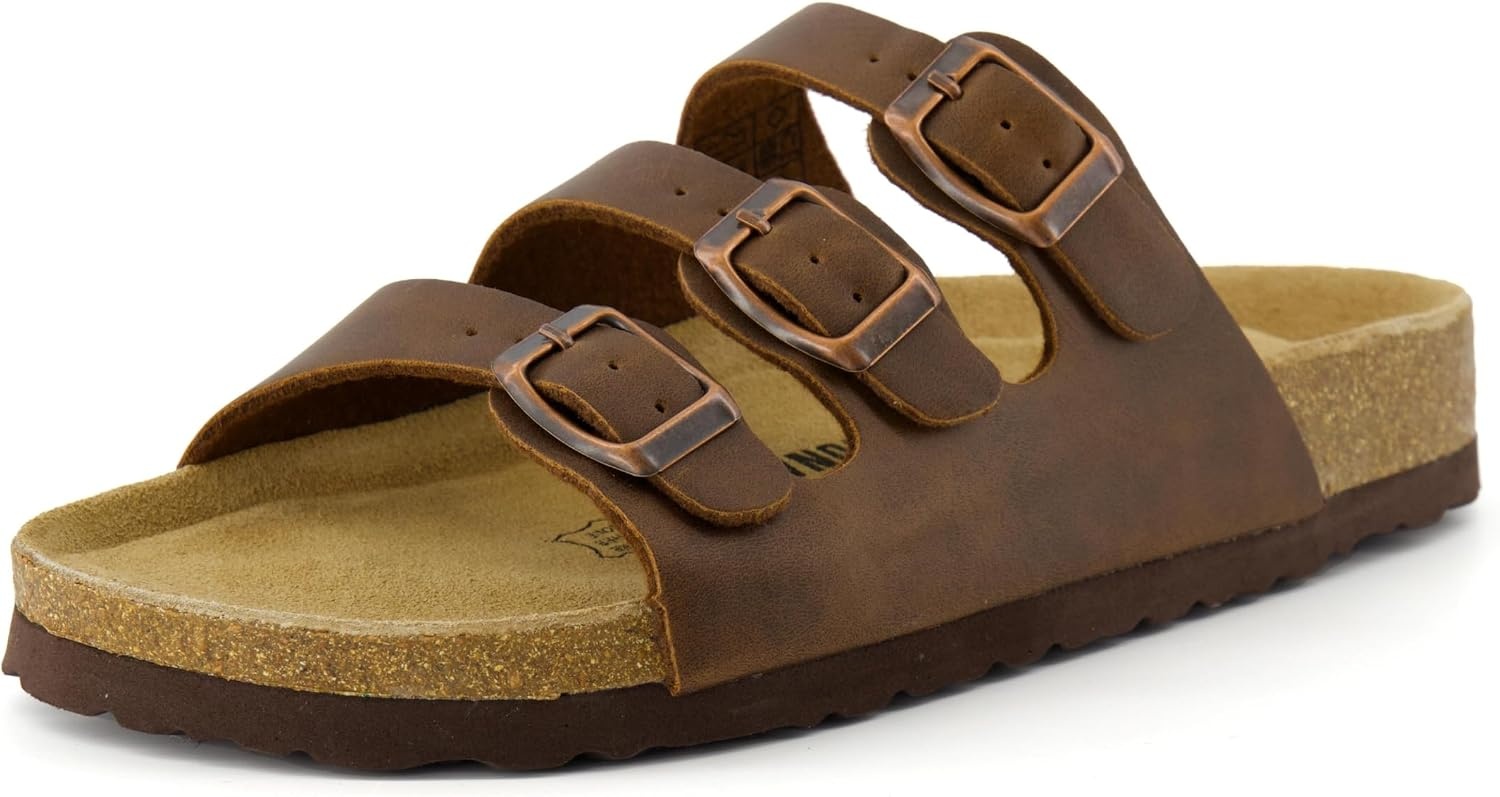 image:imageCUSHIONAIRE Womens Lela Cork footbed Sandal with ComfortBrown Oily