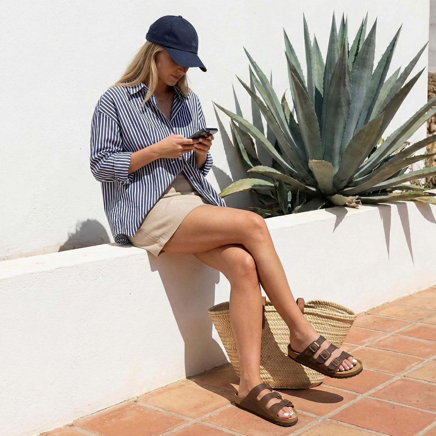 image:imageCUSHIONAIRE Womens Lela Cork footbed Sandal with ComfortBrown Oily
