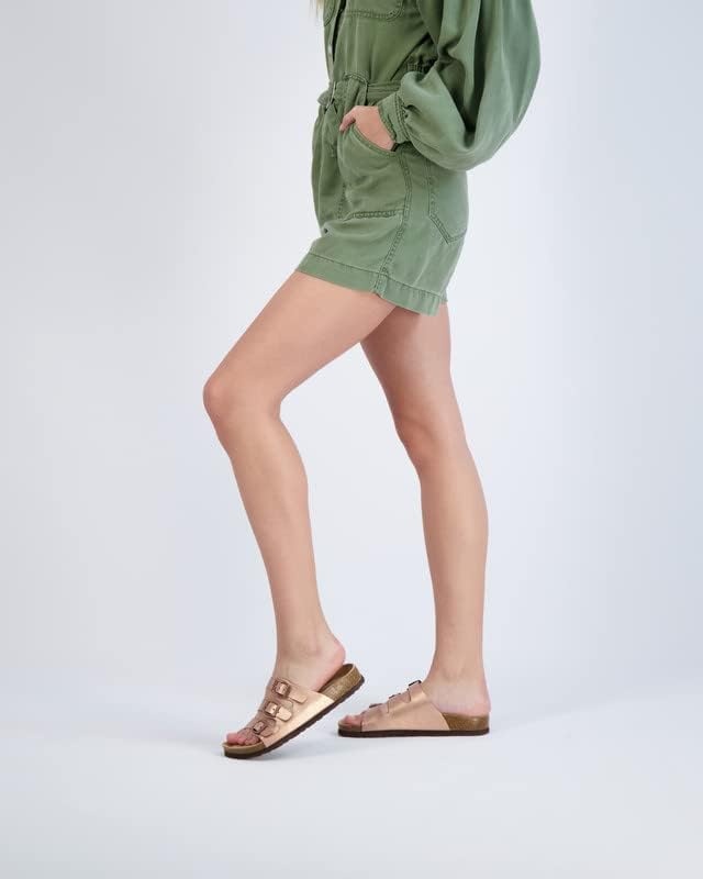 image:imageCUSHIONAIRE Womens Lela Cork footbed Sandal with ComfortYellow Vegan Suede