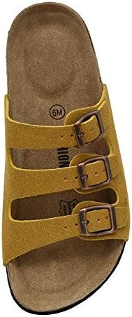 image:imageCUSHIONAIRE Womens Lela Cork footbed Sandal with ComfortYellow Vegan Suede