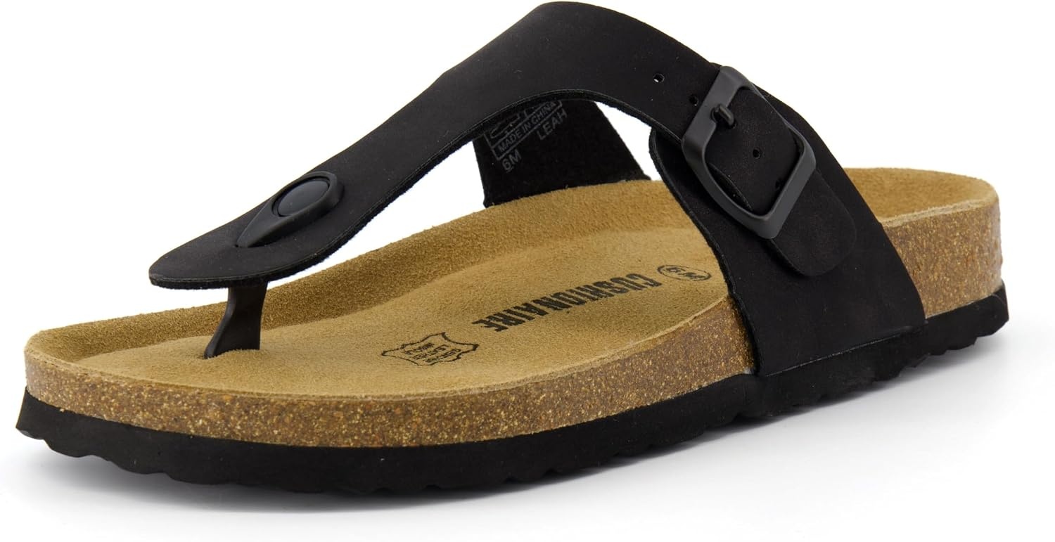 image:imageLeah Cork Footbed Thong SandalBlack