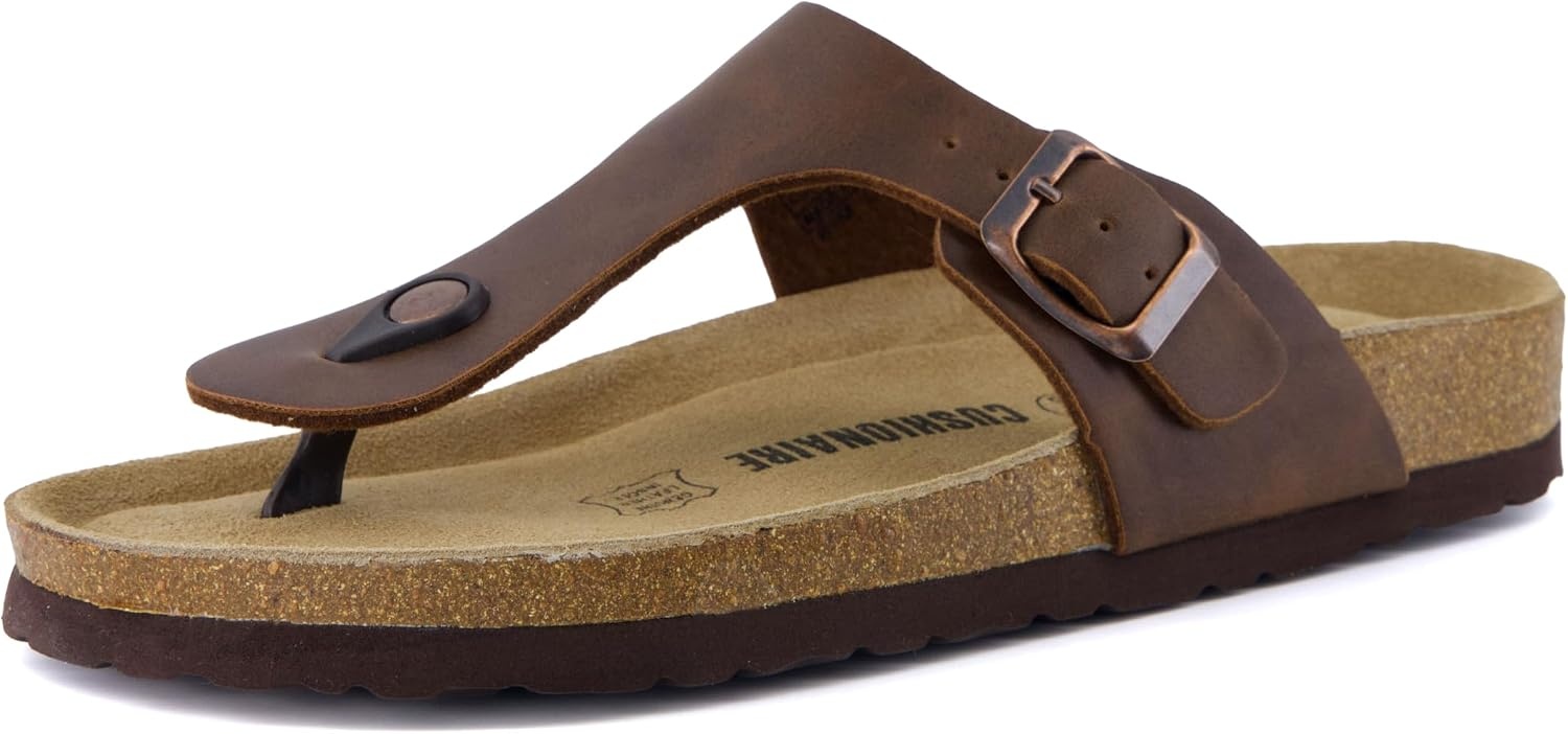image:imageLeah Cork Footbed Thong SandalBrown Oily