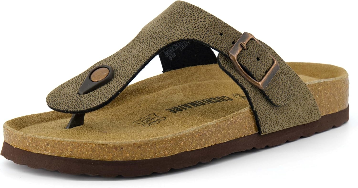 image:imageLeah Cork Footbed Thong SandalBrown Rugged