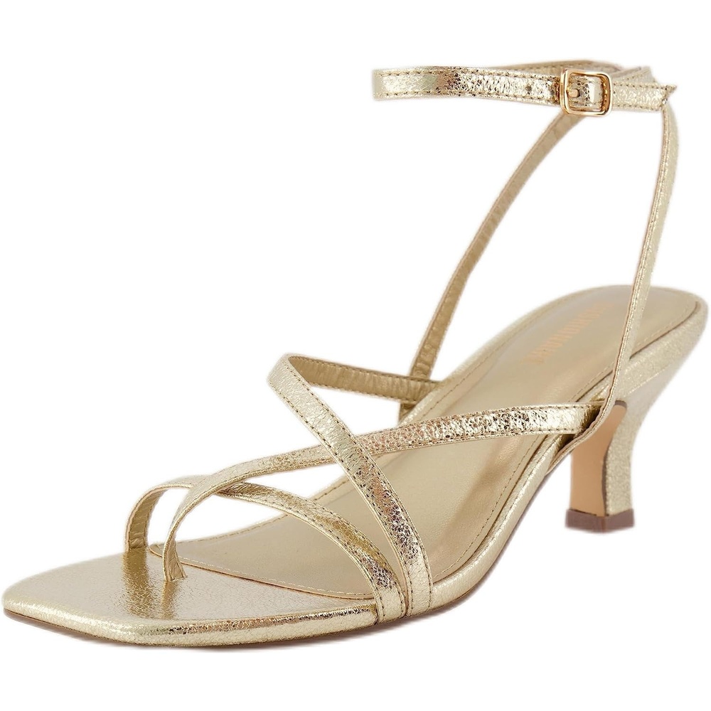 image:imageCUSHIONAIRE Womens Kitten heel sandal Memory Foam and Wide Widths AvailableChampagne