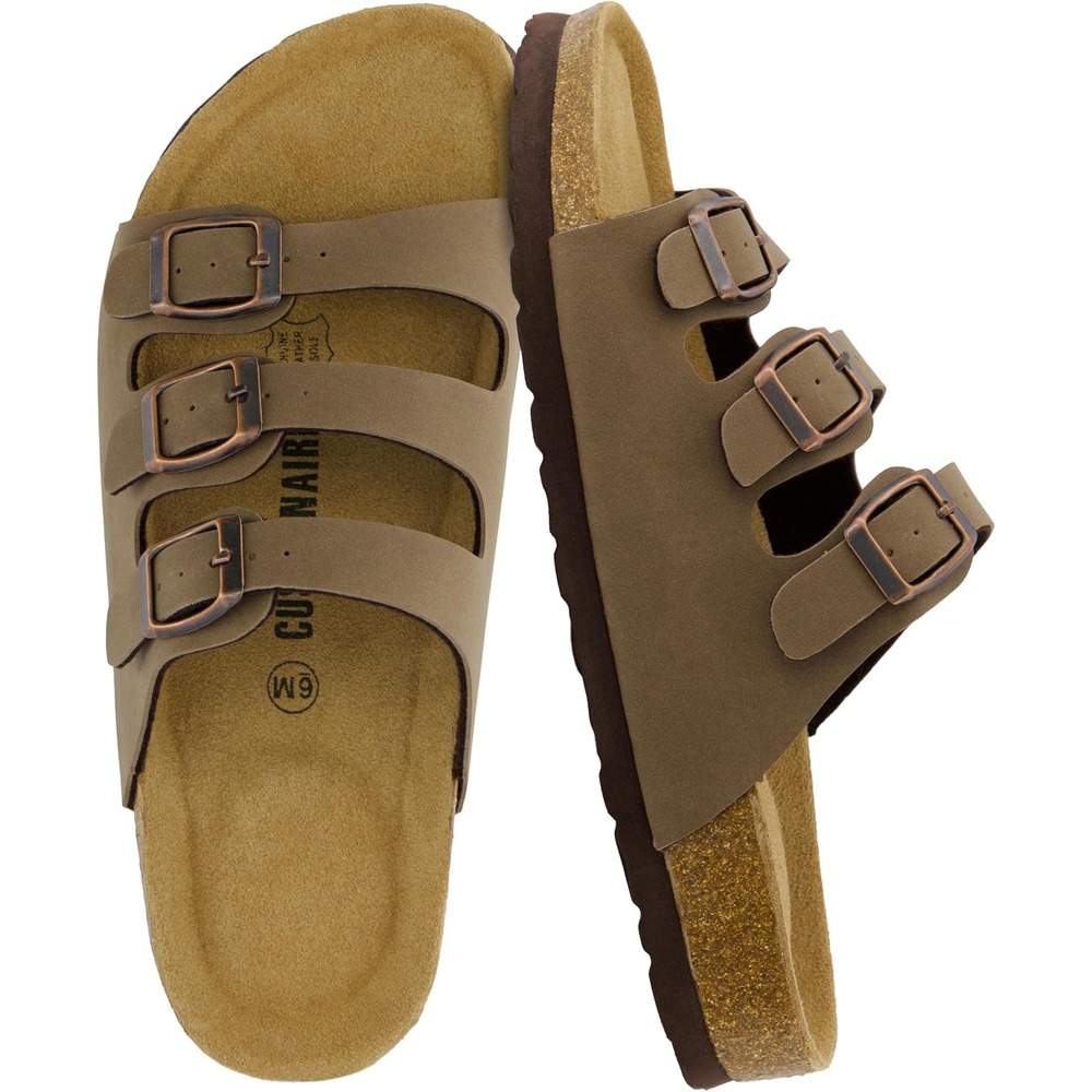 image:imageCUSHIONAIRE Womens Lela Cork footbed Sandal with ComfortBrown