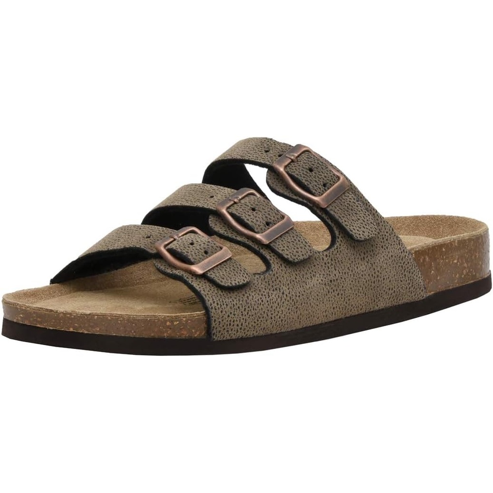 image:imageCUSHIONAIRE Womens Lela Cork footbed Sandal with ComfortBrown Rugged
