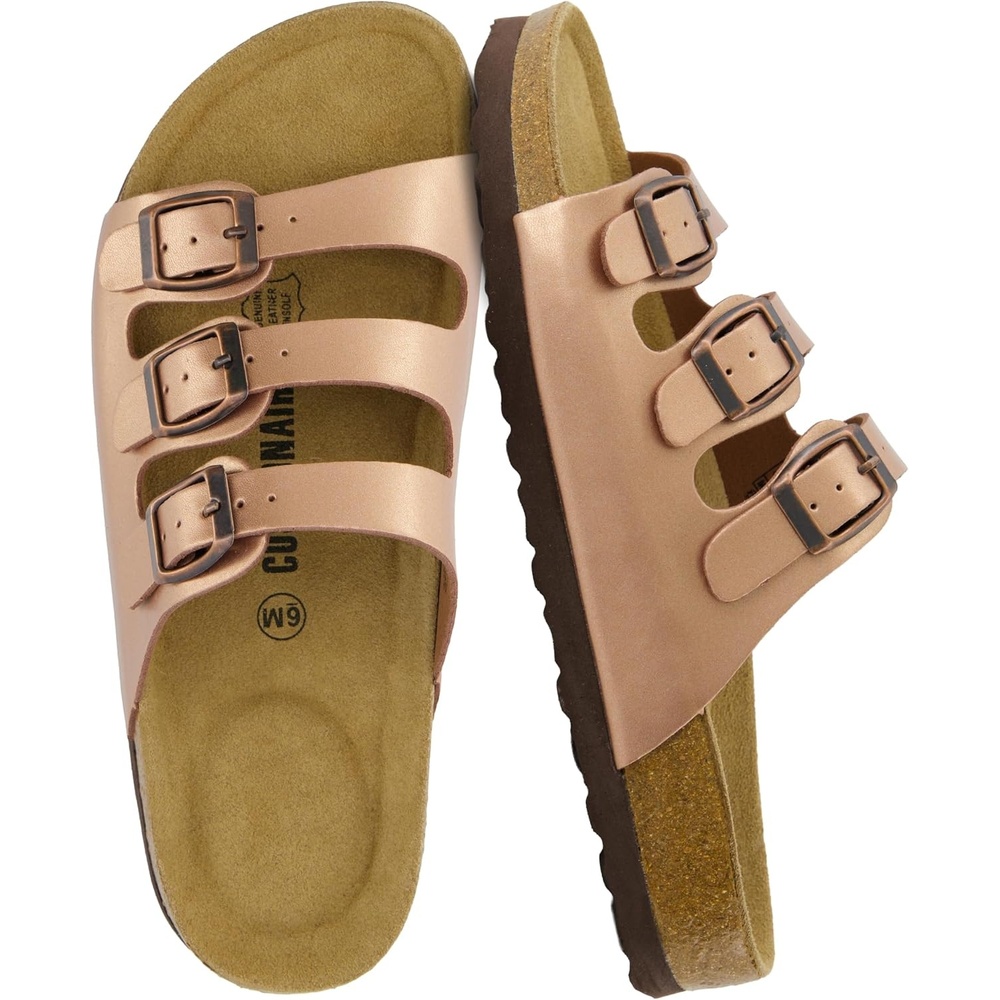 image:imageCUSHIONAIRE Womens Lela Cork footbed Sandal with ComfortGold