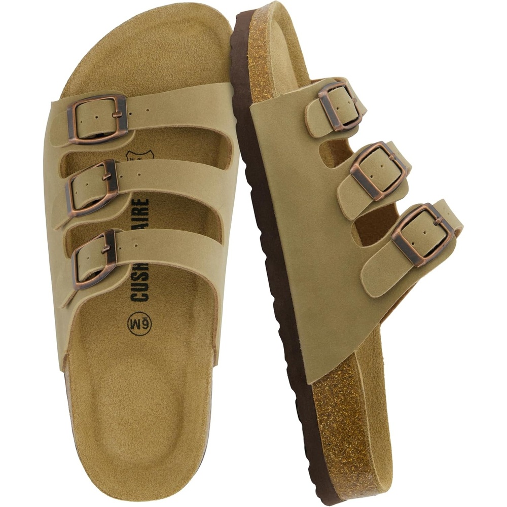 image:imageCUSHIONAIRE Womens Lela Cork footbed Sandal with ComfortTaupe