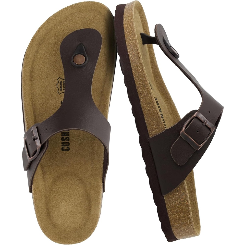 image:imageLeah Cork Footbed Thong SandalBrown Nappa
