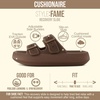 CUSHIONAIRE Fame Pillow Recovery Sandals for Women, Adjustable Double Buckle Waterproof EVA Cloud Slides for Women(Mocha)