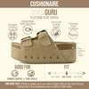 CUSHIONAIRE Guru Platform Sandals Women Footwear – Comfortable Genuine Leather Footbed Studded Chunky Slide Summer Sandals for Women(Suede Khaki)