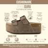 CUSHIONAIRE Guru Platform Sandals Women Footwear – Comfortable Genuine Leather Footbed Studded Chunky Slide Summer Sandals for Women(Suede Taupe)