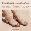 CUSHIONAIRE Indego Strappy Flat Sandals for Women with Elastic Upper, Arch Support and Memory Foam(Nude)