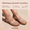 CUSHIONAIRE Indego Strappy Flat Sandals for Women with Elastic Upper, Arch Support and Memory Foam(Taupe)