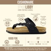 CUSHIONAIRE Libby Braided Summer Sandals for Women with Adjustable Buckle(Black)