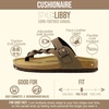 CUSHIONAIRE Libby Braided Summer Sandals for Women with Adjustable Buckle(Brown)