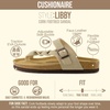 CUSHIONAIRE Libby Braided Summer Sandals for Women with Adjustable Buckle(Stone)