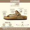 CUSHIONAIRE Libby Braided Summer Sandals for Women with Adjustable Buckle(Taupe)