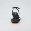 CUSHIONAIRE Women’s Kitten heel sandal +Memory Foam and Wide Widths Available(Black)