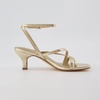 CUSHIONAIRE Women’s Kitten heel sandal +Memory Foam and Wide Widths Available(Champagne)