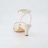 CUSHIONAIRE Women’s Kitten heel sandal +Memory Foam and Wide Widths Available(Ivory)