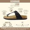 Leah Cork Footbed Thong Sandal(Black)