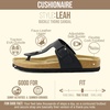 Leah Cork Footbed Thong Sandal(Black Nappa)