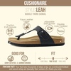 Leah Cork Footbed Thong Sandal(Black Oily)