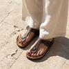 Leah Cork Footbed Thong Sandal(Brown Nappa)