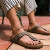 Leah Cork Footbed Thong Sandal(Brown Rugged)