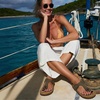 Leah Cork Footbed Thong Sandal(Brown Rugged)