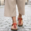 Leah Cork Footbed Thong Sandal(Whiskey)