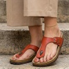 Leah Cork Footbed Thong Sandal(Whiskey)