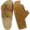 CUSHIONAIRE Guru Platform Sandals Women Footwear – Comfortable Genuine Leather Footbed Studded Chunky Slide Summer Sandals for Women(Suede Chestnut)