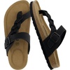 CUSHIONAIRE Libby Braided Summer Sandals for Women with Adjustable Buckle(Black)