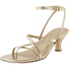 CUSHIONAIRE Women’s Kitten heel sandal +Memory Foam and Wide Widths Available(Champagne)