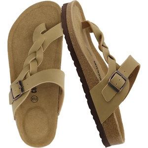 CUSHIONAIRE Libby Braided Summer Sandals for Women with Adjustable Buckle(Taupe)