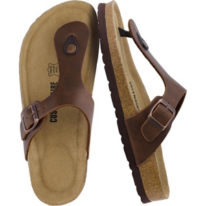 Leah Cork Footbed Thong Sandal(Brown Oily)