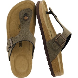 Leah Cork Footbed Thong Sandal(Brown Rugged)