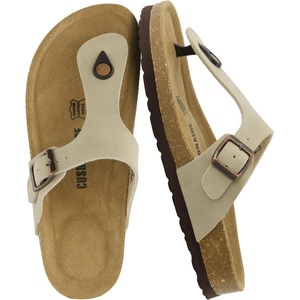 Leah Cork Footbed Thong Sandal(Stone)