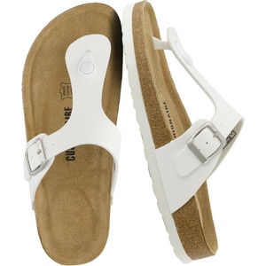Leah Cork Footbed Thong Sandal(White)